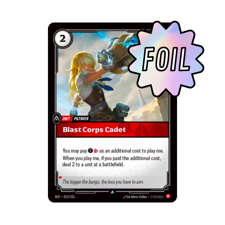 Blast Corps Cadet (SFD - 013) - Cards Beyond