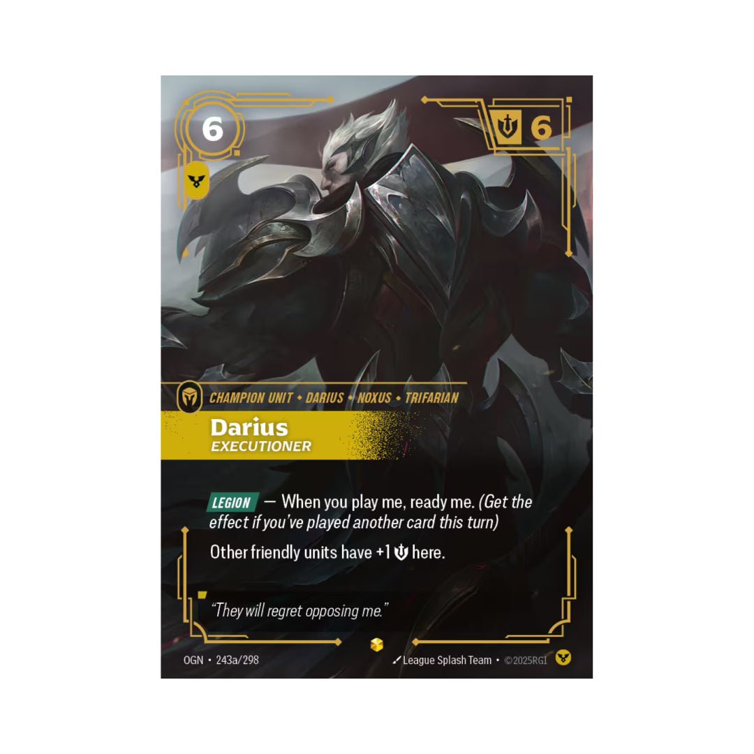 Darius - Executioner (OGN - 243a) - Cards Beyond