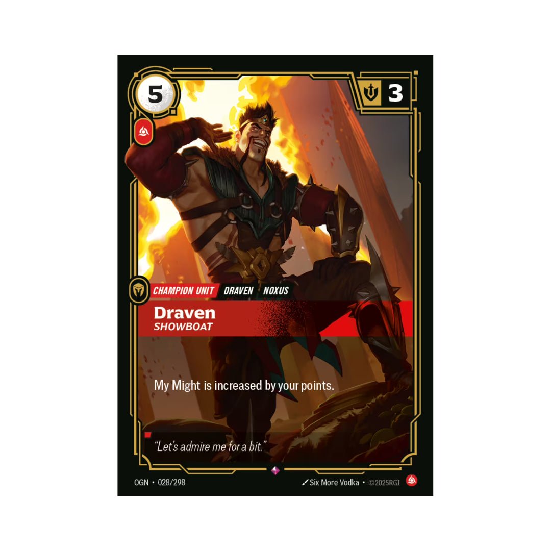 Draven - Showboat (OGN - 028) - Cards Beyond