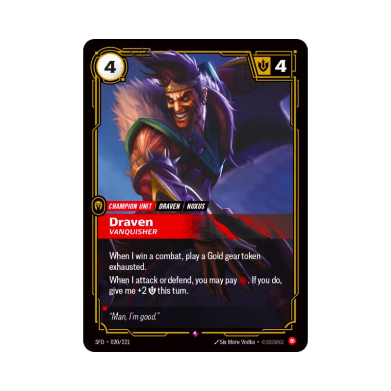 Draven - Vanquisher (SFD - 020) - Cards Beyond