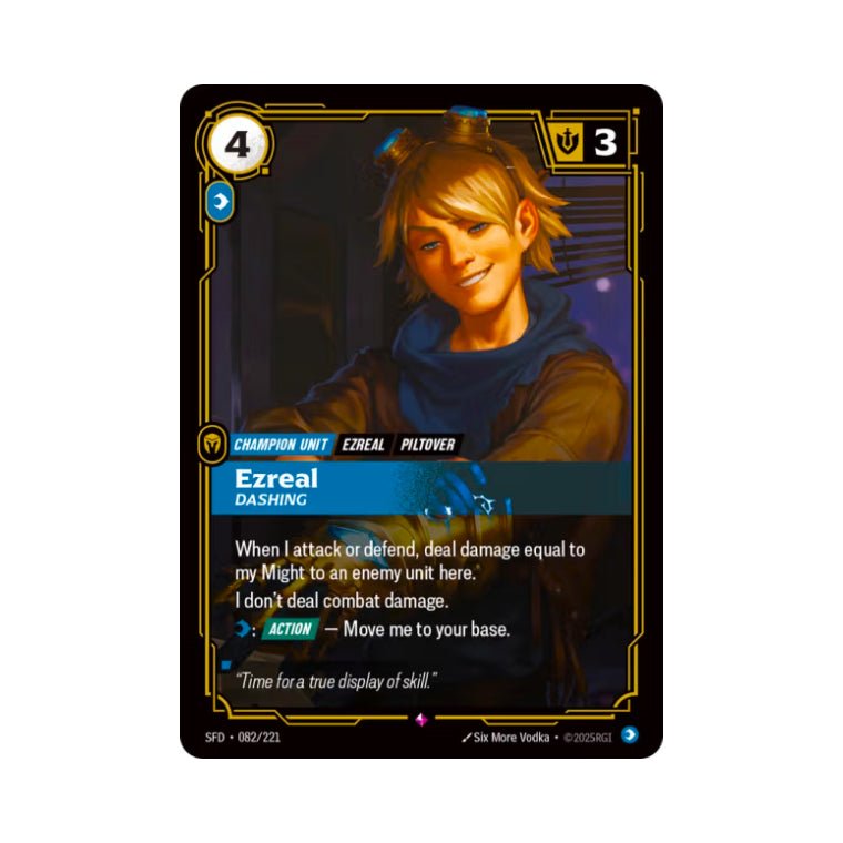 Ezreal - Dashing (SFD - 082) - Cards Beyond
