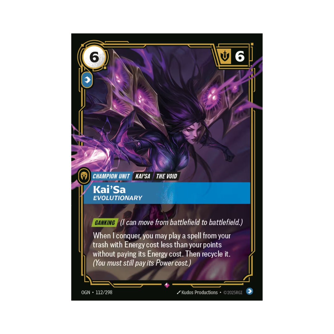 Kai'Sa - Evolutionary (OGN - 112) - Cards Beyond