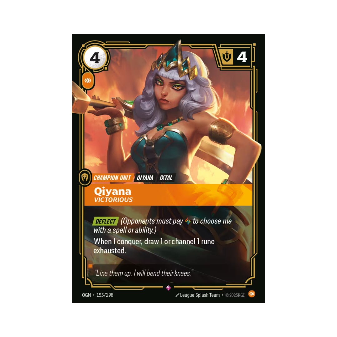 Qiyana - Victorious (OGN - 155) - Cards Beyond