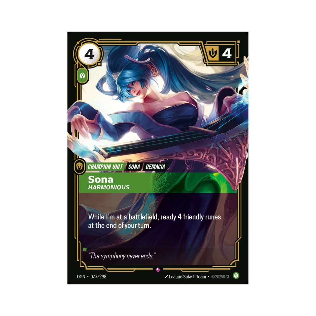 Sona - Harmonious (OGN - 073) - Cards Beyond