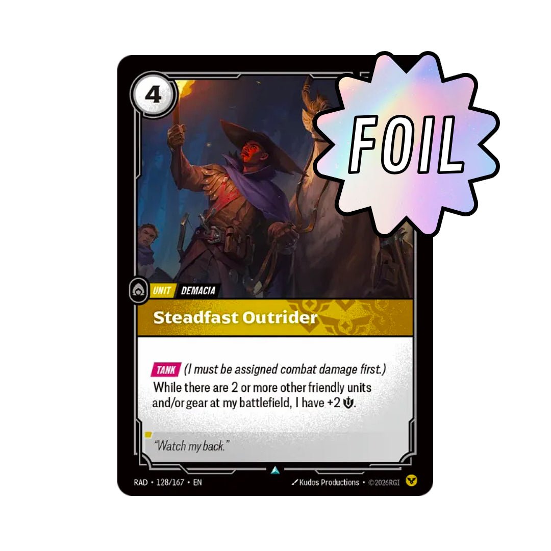 Steadfast Outrider (RAD-128) - Cards Beyond