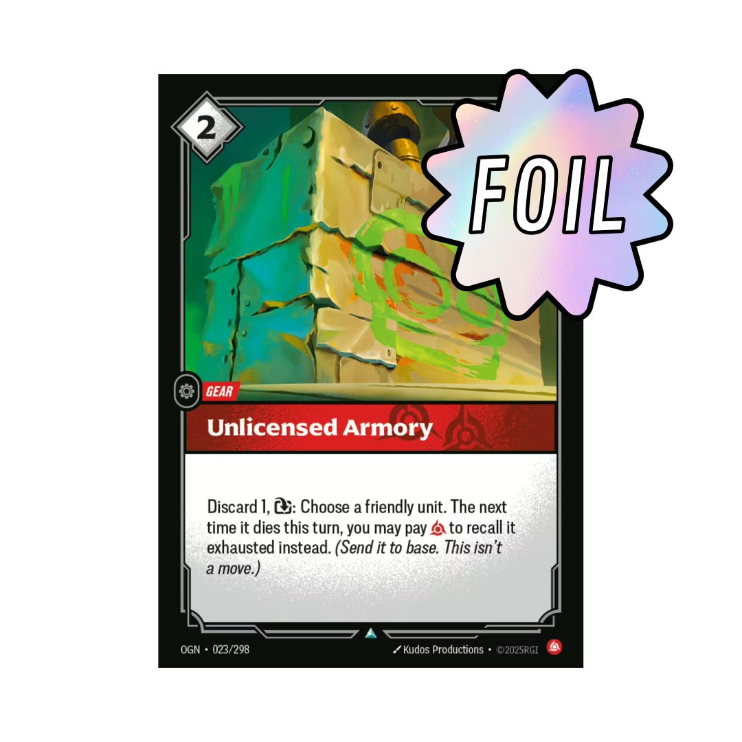 Unlicensed Armory (OGN - 023) - Cards Beyond