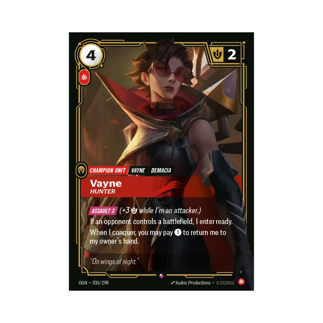 Vayne - Hunter (OGN - 035) - Cards Beyond