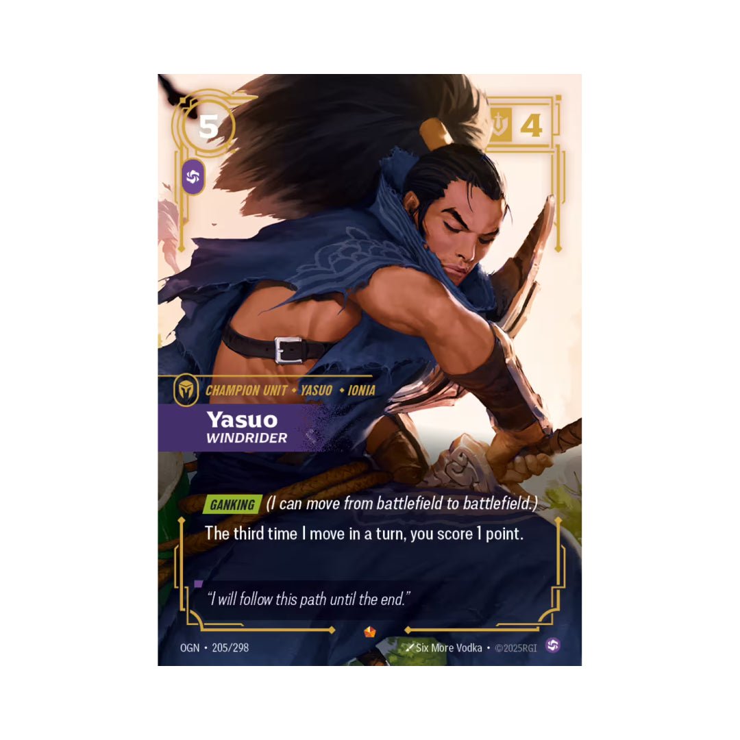 Yasuo - Windrider (OGN - 205) - Cards Beyond