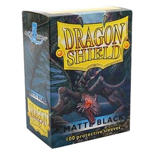 100 Dragon Shield Sleeves - Matte Black - Cards Beyond