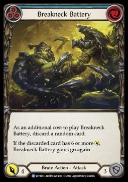 Breakneck Battery (Blue) (Rainbow Foil) - Welcome to Rathe - Unlimited (Rare) [WTR-U-WTR013] - Cards Beyond