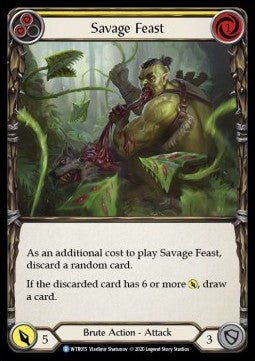 Savage Feast (Yellow) (Normal) - Welcome to Rathe - Unlimited (Rare) [WTR-U-WTR015] - Cards Beyond