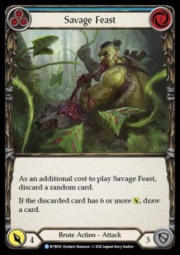 Savage Feast (Blue) (Normal) - Welcome to Rathe - Unlimited (Rare) [WTR-U-WTR016] - Cards Beyond