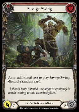 Savage Swing (Red) (Normal) - Welcome to Rathe - Unlimited (Common) [WTR-U-WTR020] - Cards Beyond
