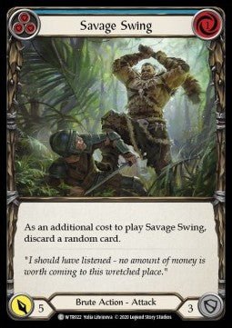 Savage Swing (Blue) (Normal) - Welcome to Rathe - Unlimited (Common) [WTR-U-WTR022] - Cards Beyond