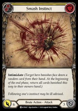 Smash Instinct (Yellow) (Normal) - Welcome to Rathe - Unlimited (Common) [WTR-U-WTR027] - Cards Beyond