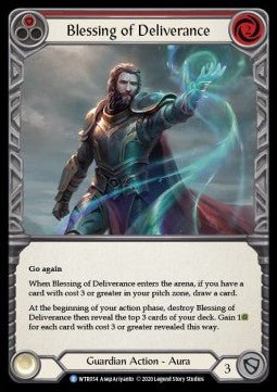 Blessing of Deliverance (Red) (Rainbow Foil) - Welcome to Rathe - Unlimited (Rare) [WTR-U-WTR054] - Cards Beyond