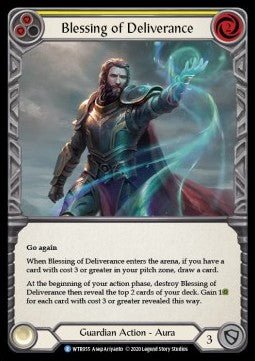 Blessing of Deliverance (Yellow) (Normal) - Welcome to Rathe - Unlimited (Rare) [WTR-U-WTR055] - Cards Beyond