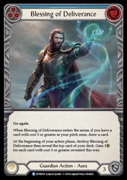 Blessing of Deliverance (Blue) (Normal) - Welcome to Rathe - Unlimited (Rare) [WTR-U-WTR056] - Cards Beyond