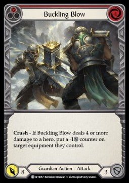 Buckling Blow (Red) (Normal) - Welcome to Rathe - Unlimited (Common) [WTR-U-WTR057] - Cards Beyond