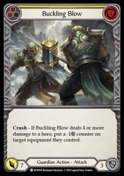 Buckling Blow (Yellow) (Normal) - Welcome to Rathe - Unlimited (Common) [WTR-U-WTR058] - Cards Beyond