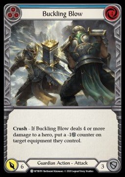 Buckling Blow (Blue) (Normal) - Welcome to Rathe - Unlimited (Common) [WTR-U-WTR059] - Cards Beyond
