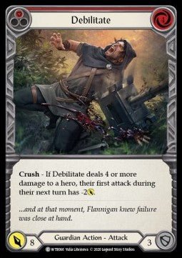 Debilitate (Red) (Rainbow Foil) - Welcome to Rathe - Unlimited (Common) [WTR-U-WTR066] - Cards Beyond