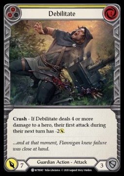 Debilitate (Yellow) (Normal) - Welcome to Rathe - Unlimited (Common) [WTR-U-WTR067] - Cards Beyond