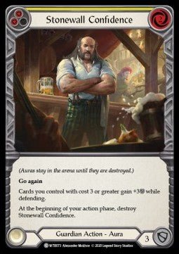 Stonewall Confidence (Yellow) (Normal) - Welcome to Rathe - Unlimited (Common) [WTR-U-WTR073] - Cards Beyond