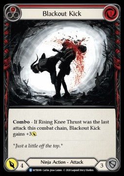 Blackout Kick (Red) (Normal) - Welcome to Rathe - Unlimited (Rare) [WTR-U-WTR089] - Cards Beyond