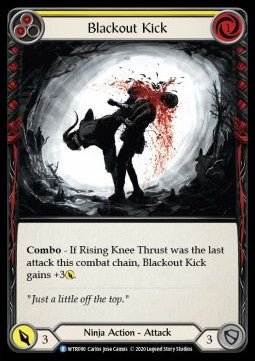 Blackout Kick (Yellow) (Rainbow Foil) - Welcome to Rathe - Unlimited (Rare) [WTR-U-WTR090] - Cards Beyond