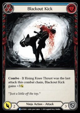 Blackout Kick (Blue) (Normal) - Welcome to Rathe - Unlimited (Rare) [WTR-U-WTR091] - Cards Beyond