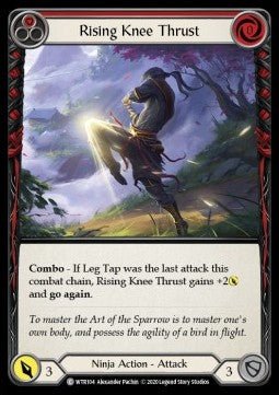 Rising Knee Thrust (Red) (Normal) - Welcome to Rathe - Unlimited (Common) [WTR-U-WTR104] - Cards Beyond