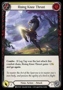 Rising Knee Thrust (Yellow) (Normal) - Welcome to Rathe - Unlimited (Common) [WTR-U-WTR105] - Cards Beyond