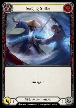 Surging Strike (Yellow) (Normal) - Welcome to Rathe - Unlimited (Common) [WTR-U-WTR108] - Cards Beyond