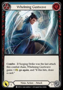 Whelming Gustwave (Blue) (Rainbow Foil) - Welcome to Rathe - Unlimited (Common) [WTR-U-WTR112] - Cards Beyond