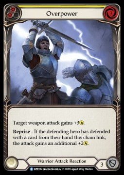 Overpower (Yellow) (Normal) - Welcome to Rathe - Unlimited (Rare) [WTR-U-WTR124] - Cards Beyond