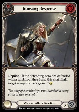 Ironsong Response (Red) (Normal) - Welcome to Rathe - Unlimited (Common) [WTR-U-WTR132] - Cards Beyond