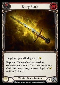 Biting Blade (Red) (Normal) - Welcome to Rathe - Unlimited (Common) [WTR-U-WTR135] - Cards Beyond