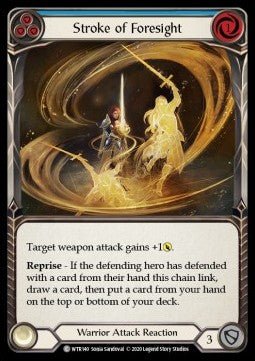 Stroke of Foresight (Blue) (Normal) - Welcome to Rathe - Unlimited (Common) [WTR-U-WTR140] - Cards Beyond