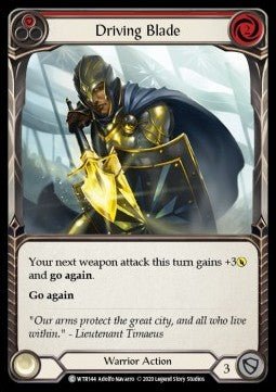 Driving Blade (Red) (Normal) - Welcome to Rathe - Unlimited (Common) [WTR-U-WTR144] - Cards Beyond
