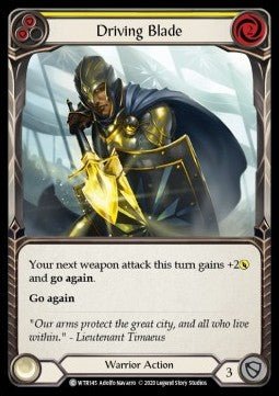 Driving Blade (Yellow) (Normal) - Welcome to Rathe - Unlimited (Common) [WTR-U-WTR145] - Cards Beyond