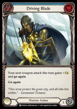 Driving Blade (Blue) (Normal) - Welcome to Rathe - Unlimited (Common) [WTR-U-WTR146] - Cards Beyond