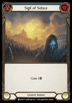 Sigil of Solace (Blue) (Normal) - Welcome to Rathe - Unlimited (Rare) [WTR-U-WTR175] - Cards Beyond