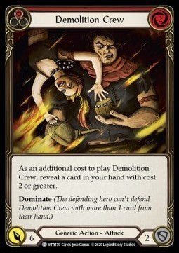 Demolition Crew (Red) (Normal) - Welcome to Rathe - Unlimited (Common) [WTR-U-WTR179] - Cards Beyond