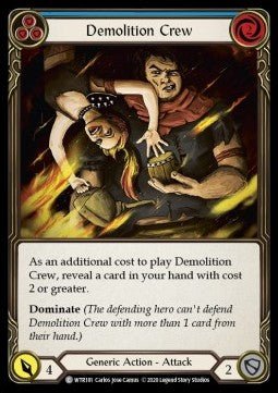 Demolition Crew (Blue) (Normal) - Welcome to Rathe - Unlimited (Common) [WTR-U-WTR181] - Cards Beyond