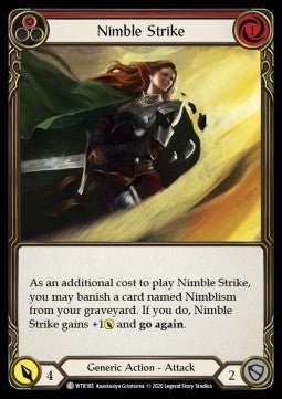 Nimble Strike (Red) (Normal) - Welcome to Rathe - Unlimited (Common) [WTR-U-WTR185] - Cards Beyond
