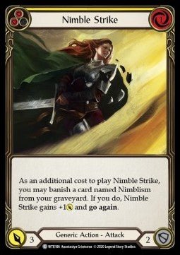 Nimble Strike (Yellow) (Normal) - Welcome to Rathe - Unlimited (Common) [WTR-U-WTR186] - Cards Beyond