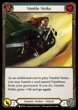 Nimble Strike (Blue) (Normal) - Welcome to Rathe - Unlimited (Common) [WTR-U-WTR187] - Cards Beyond