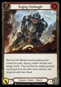 Raging Onslaught (Red) (Normal) - Welcome to Rathe - Unlimited (Common) [WTR-U-WTR188] - Cards Beyond