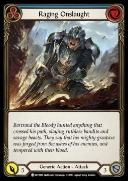 Raging Onslaught (Blue) (Normal) - Welcome to Rathe - Unlimited (Common) [WTR-U-WTR190] - Cards Beyond